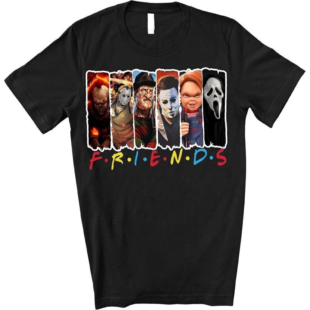 Family Halloween Horror Movie Killers Graphic T-Shirt Scary Thanksgiving Shirt